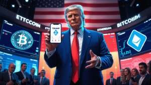 Donald Trump announces the launch of its proprietary cryptocurrency wallet and trading app.