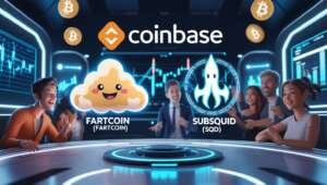 Coinbase will add Fartcoin and Subsquid to its upcoming listings.